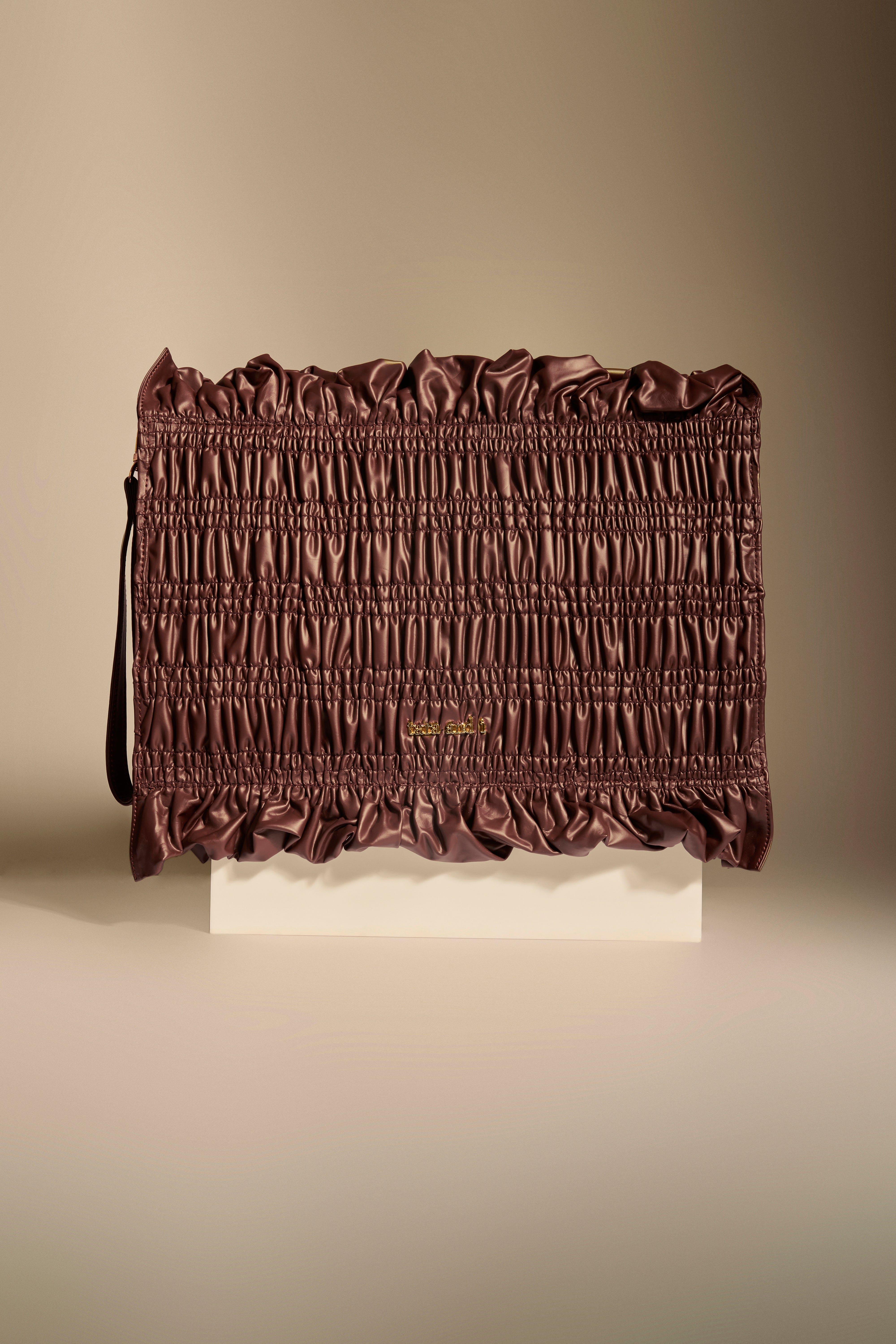 Mocha Drift Oversized Wristlet
