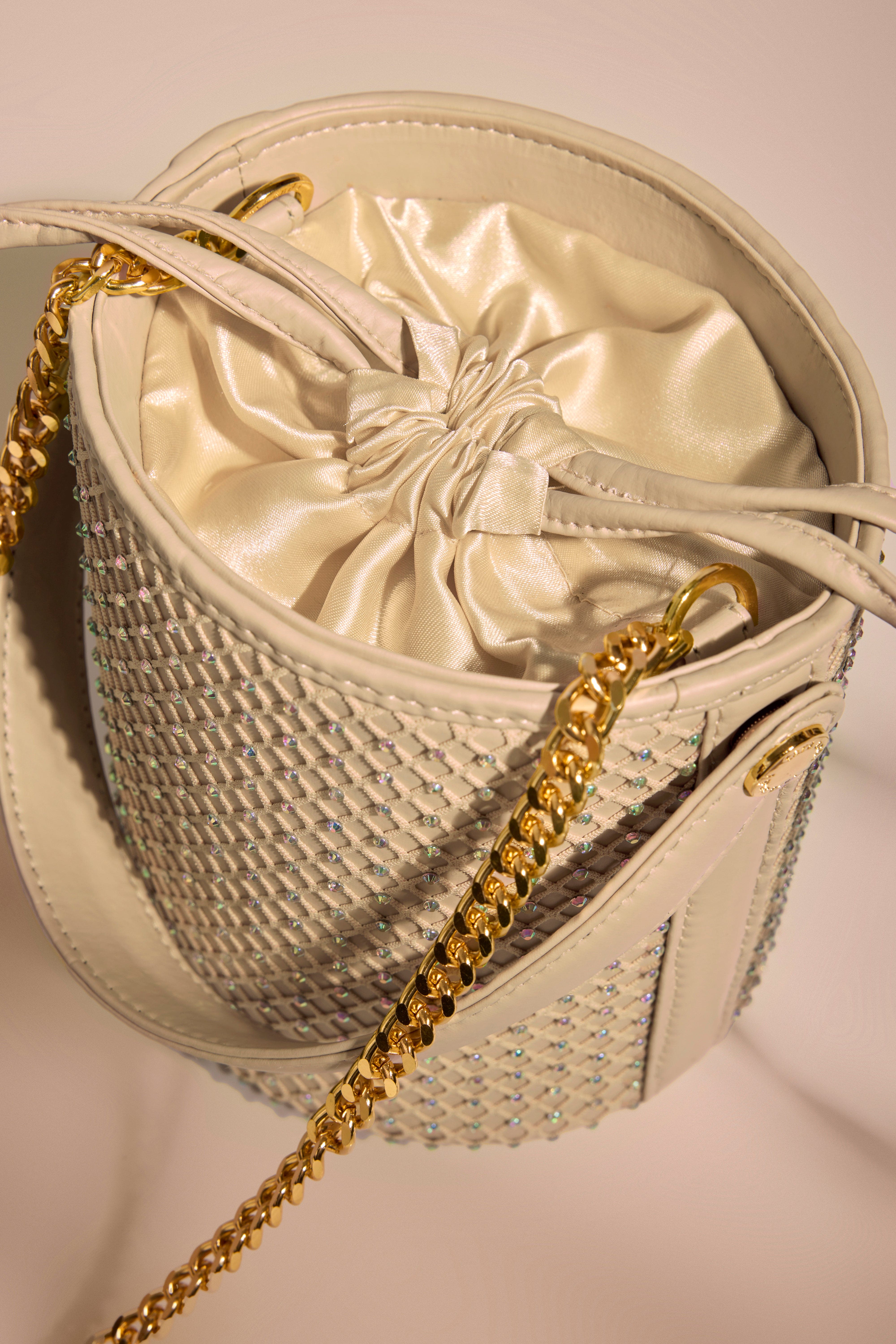 Crème Intermesh Bucket Bag