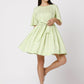 Lime green fit and flare dress