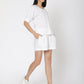 White Short-sleeve Tencel blouse