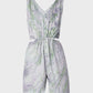 Cut-out Marble Print Playsuit