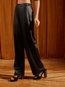 Black Straight-Fit Trousers