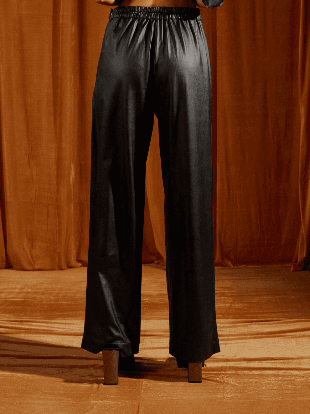 Black Straight-Fit Trousers