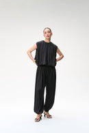 Black Silk Balloon Top & Black Silk Balloon Pants
