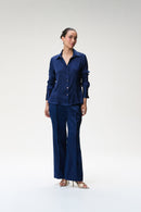 Midnight Blue Silk Shirt & Midnight Blue Silk Trouser