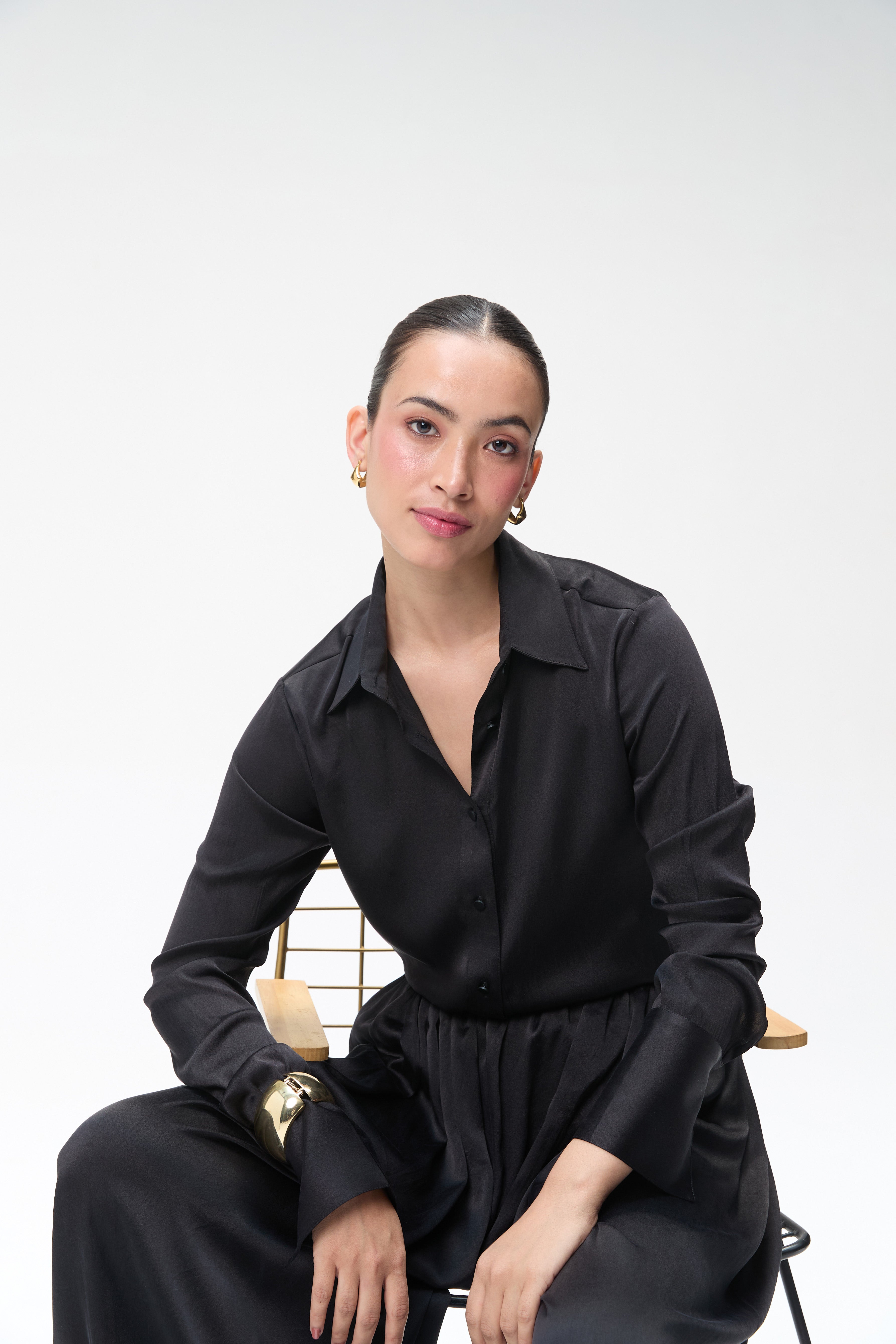 Black Silk Shirt