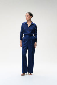 Midnight Blue Silk Shirt & Midnight Blue Silk Trouser