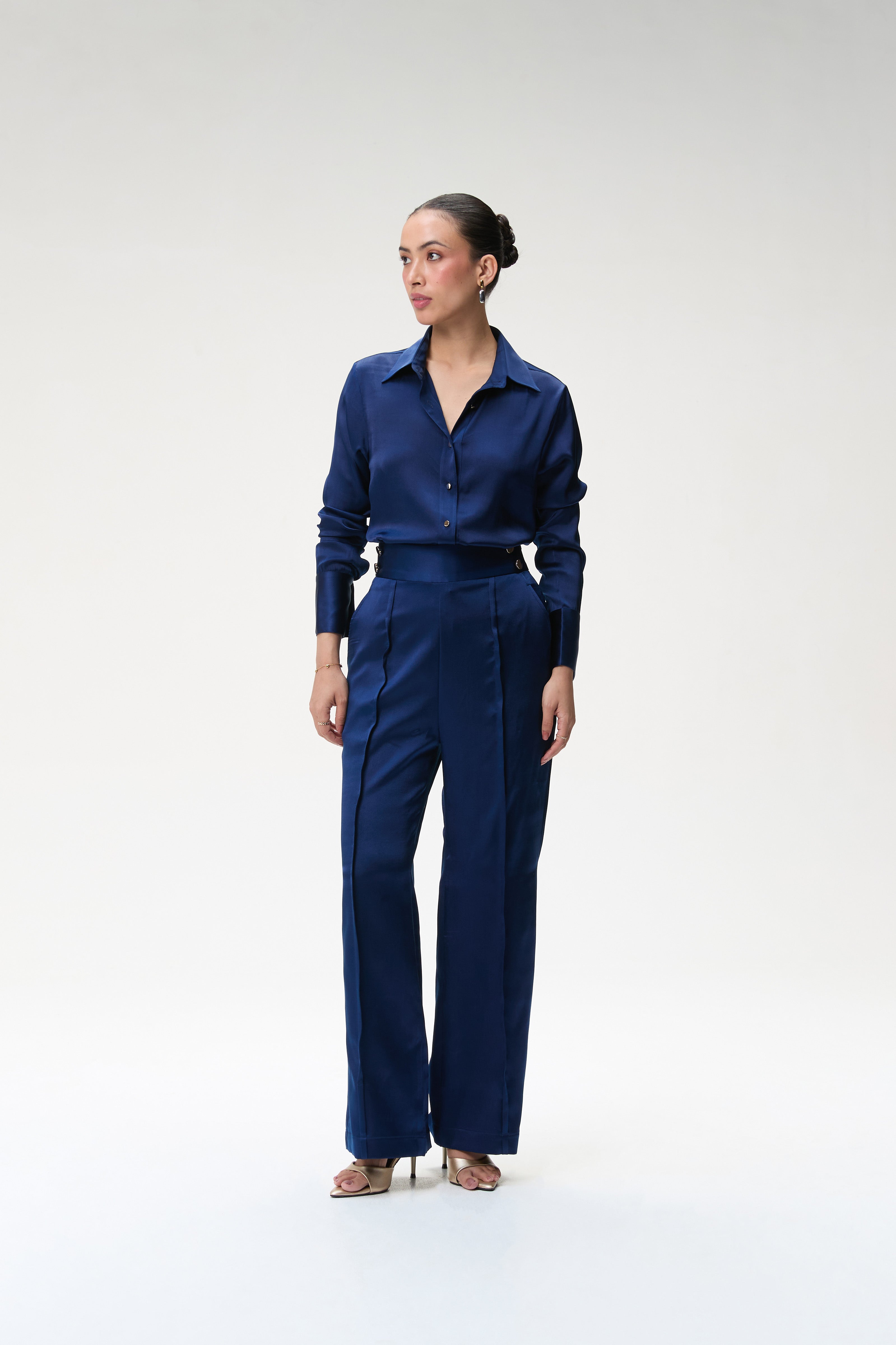 Midnight Blue Silk Shirt & Midnight Blue Silk Trouser