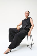 Black Silk Balloon Top & Black Silk Balloon Pants