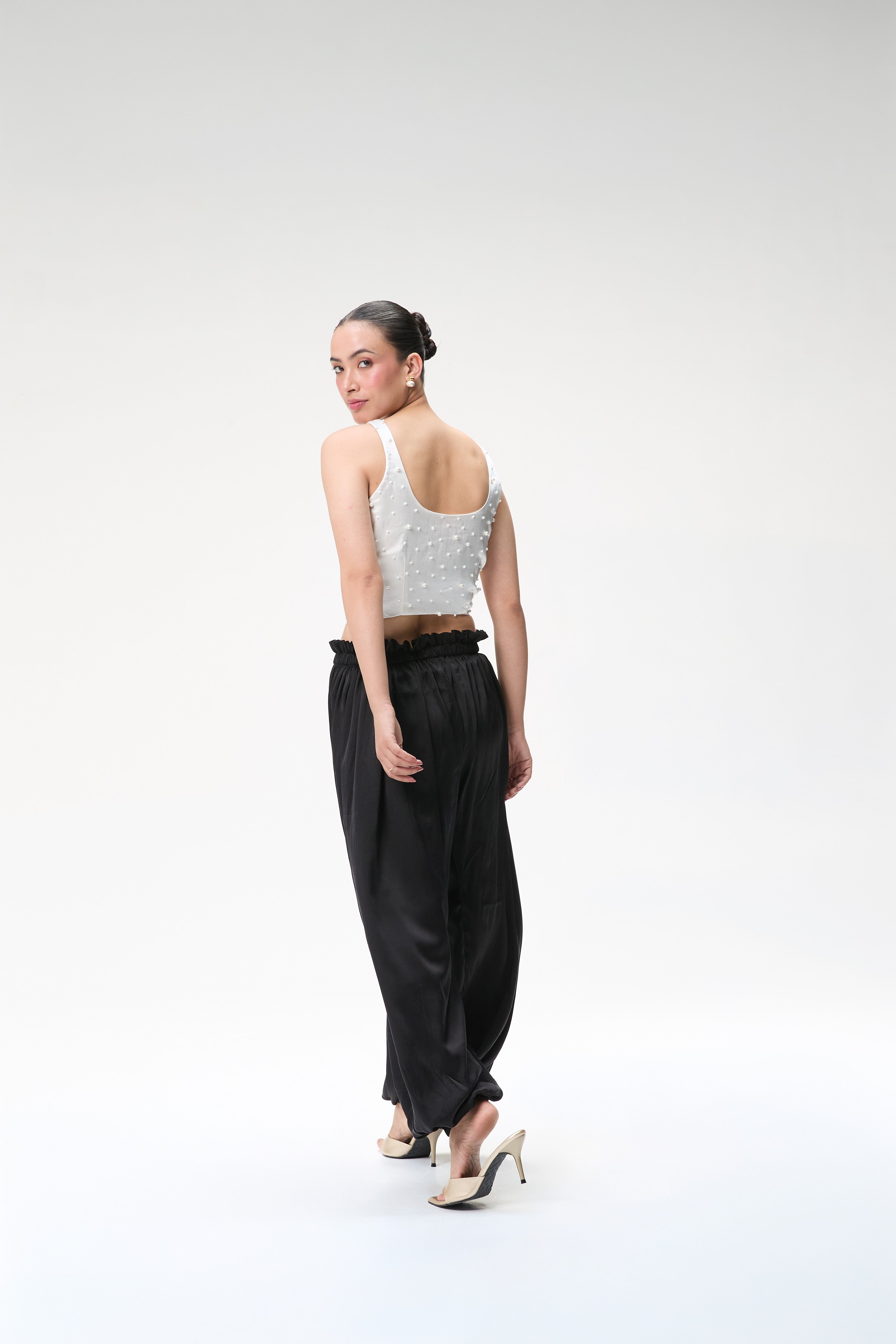 Ivory Embellished Corset Top