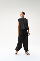 Black Silk Balloon Top & Black Silk Balloon Pants