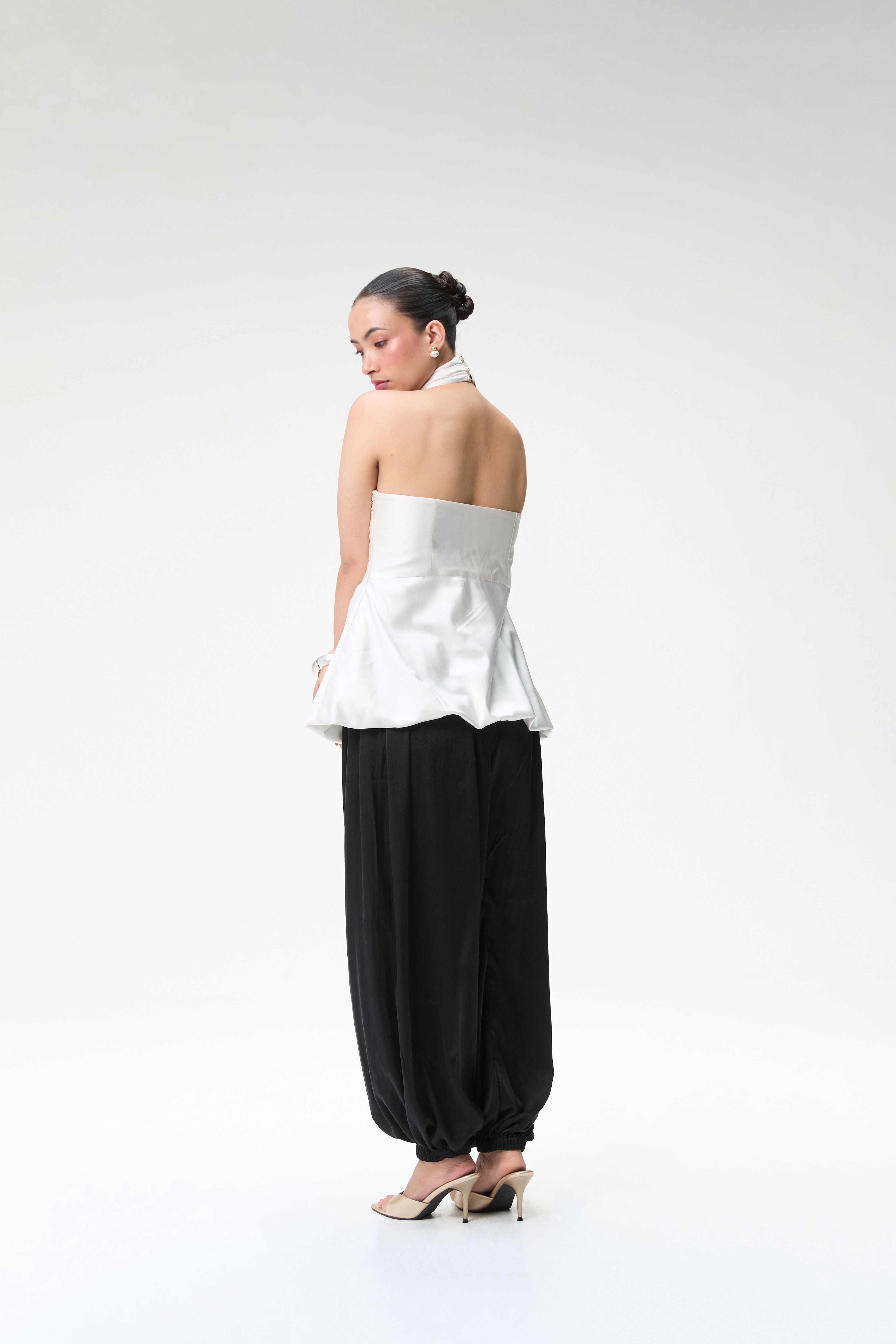 Ivory Halter Bubble Top