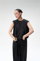 Black Silk Balloon Top & Black Silk Balloon Pants