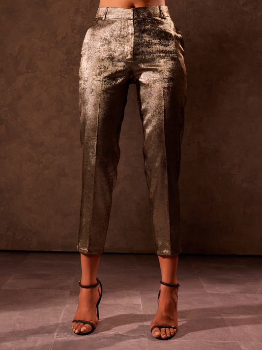 Gold Straight Fit Trousers