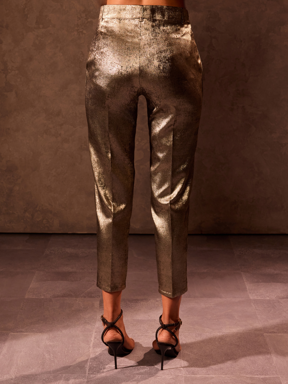 Gold Straight Fit Trousers