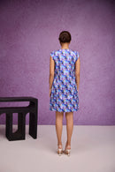 Blue Gajji Silk Jacket Dress