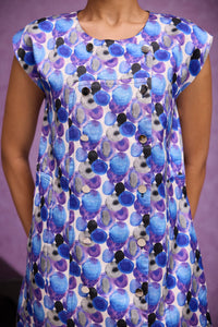 Blue Gajji Silk Jacket Dress