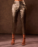 Gold Straight Fit Trousers