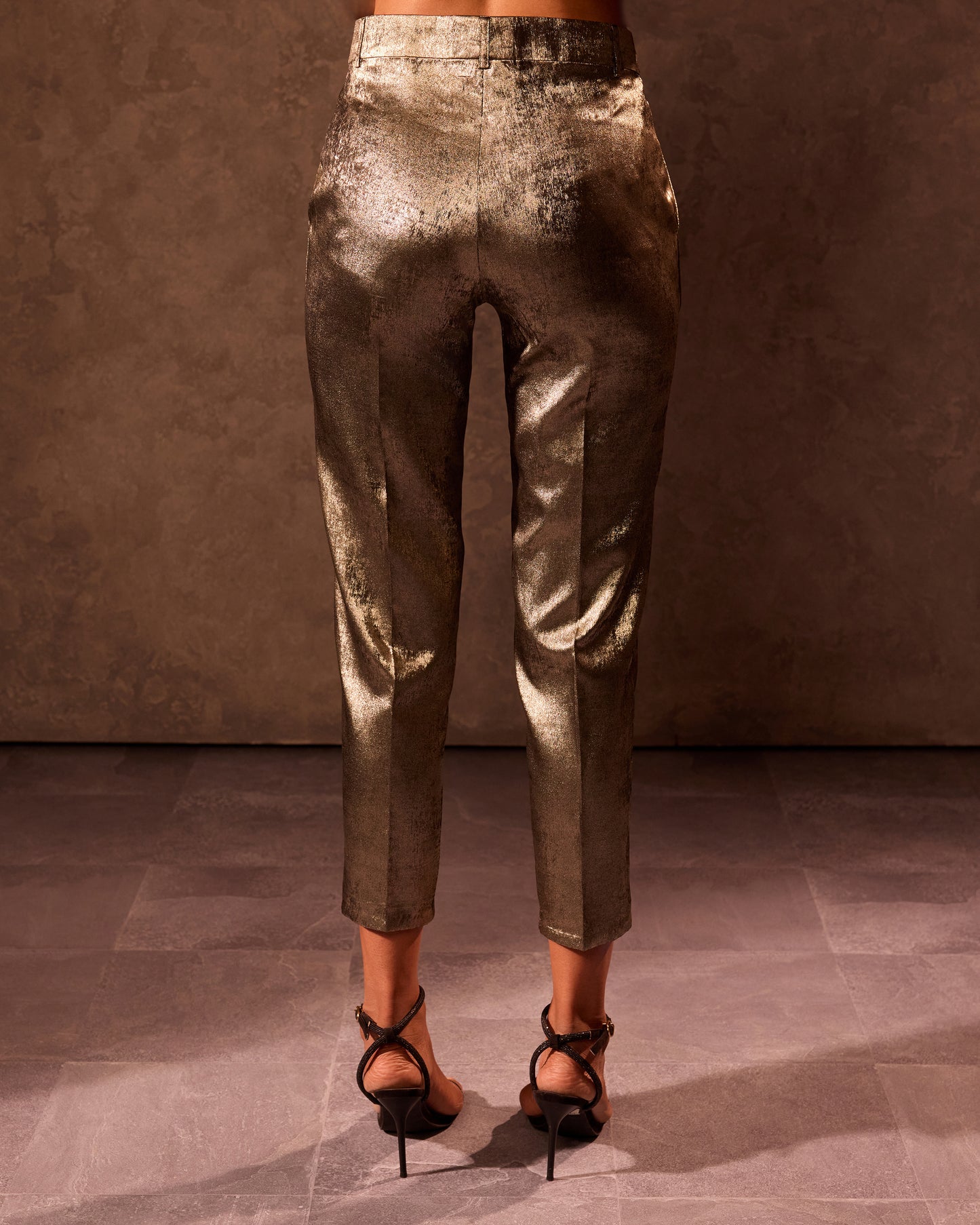 Gold Straight Fit Trousers