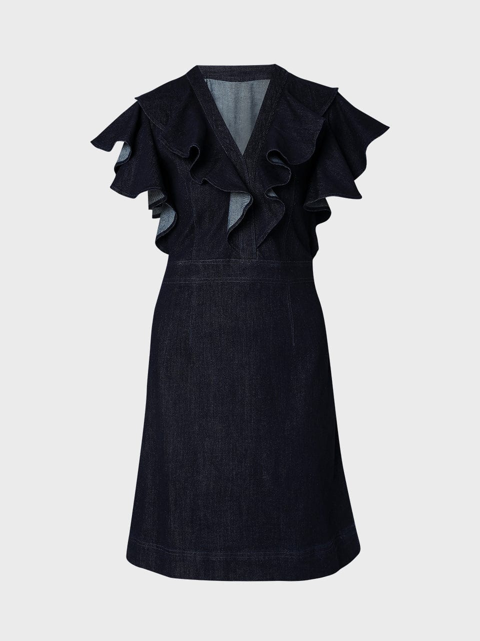 V-Neck Denim Mini Dress with Washwell | Gap